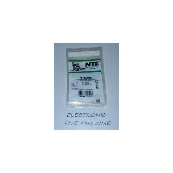 NTE Electronics NTE298 PNP Silicon Complementary Transistor, Audio Amplifier and Driver, Giant TO92 Type Package, 80V, 0.5 Amp