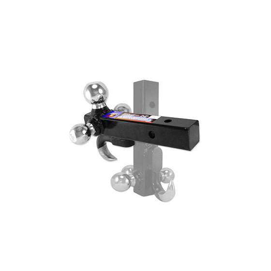 Neiko 20038A 4-in-1 Steel Trailer Hitch and Triple Ball Mount with Hook | 1-7/8, 2", 2-5/16 Balls | 7500 Lb Capacity