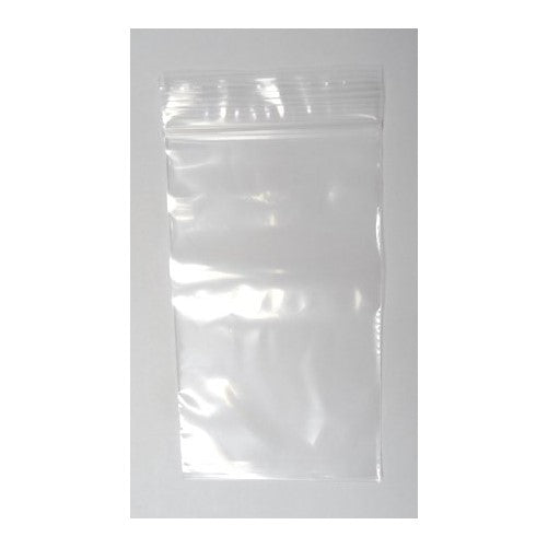 3" x 5", 2Mil Clear Reclosable Zip Lock Bags, case of 1,000