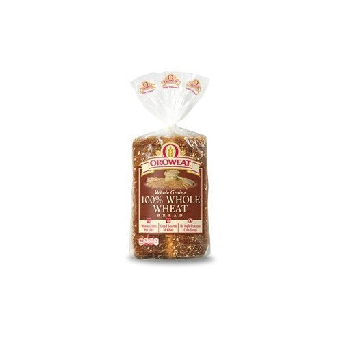 Oroweat Sliced Bread 24oz Loaf (Pack of 2) Choose Flavor Below (Whole Grains - 100% Whole Wheat)