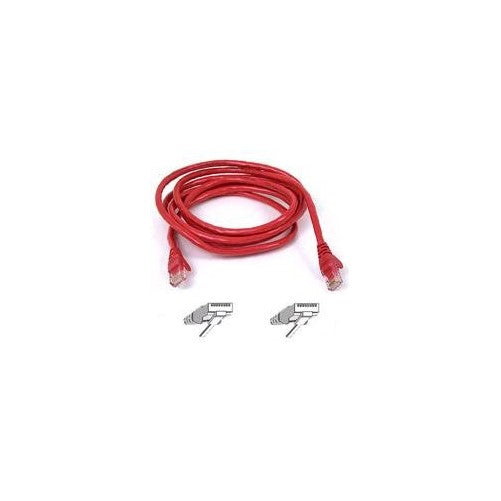 Belkin A3L980B14-RED-S 14FT CAT6 Patch Cord Cable Snagless (Red)