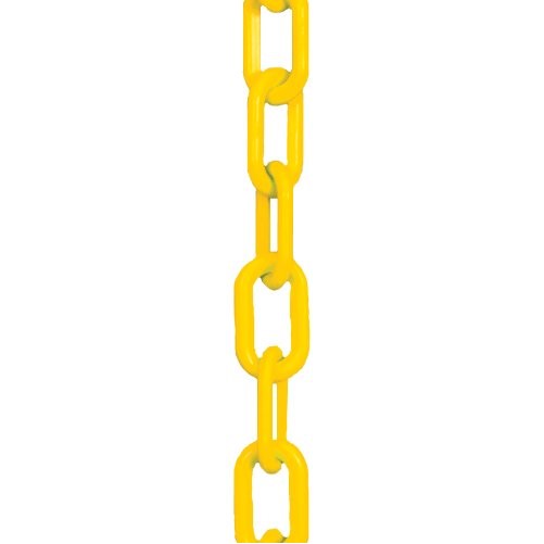 Mr. Chain Plastic Barrier Chain, 1.5" Diameter, 100' Length, Yellow