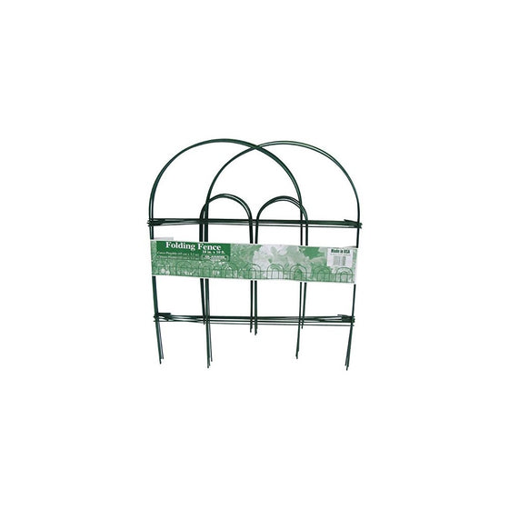Glamos 778009 Folding Metal Wire Garden Fence, 18-Inch by 10-Foot, Pack of 12 , Green