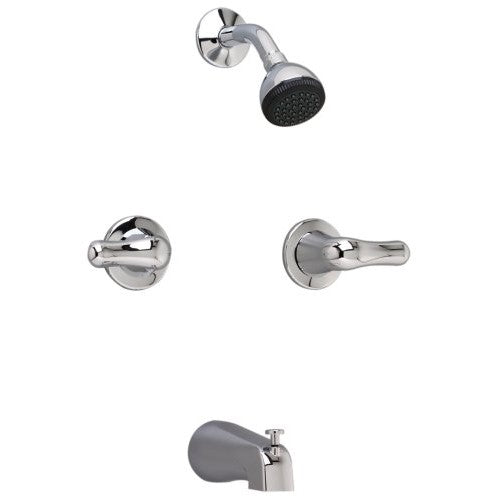 American Standard 3275.502.002 Colony Soft Double-Handle Bath/Shower Fitting with Tub Spout and Metal Handles, Chrome