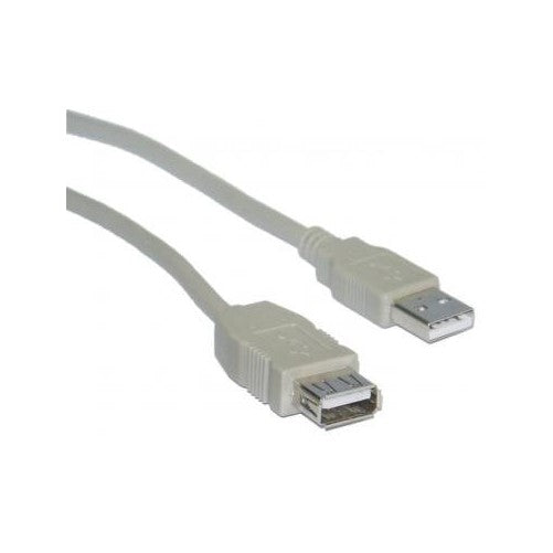 6 ft USB 2.0 A Male to A Female Extension Cable - Beige