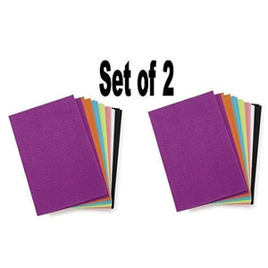 Darice FLT-0498 Felties Sticky Stiff Felt Sheets, 1mm, Bright Colors (Set of 2)