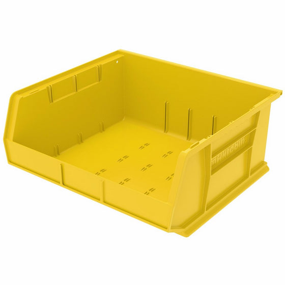 Akro-Mils 30250 Plastic Storage Stacking Hanging Akro Bin, 15-Inch by 16-Inch by 7-Inch, Yellow, Case of 6