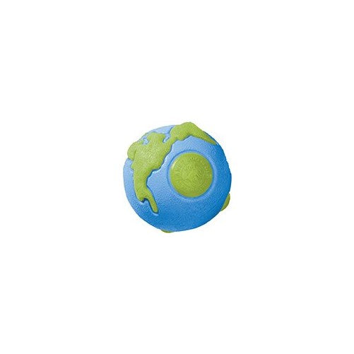 Planet Dog Orbee Ball, Planet Ball, Durable Chew-Fetch Dog Ball, Tough, Made in the USA, Large 4", Blue and Green