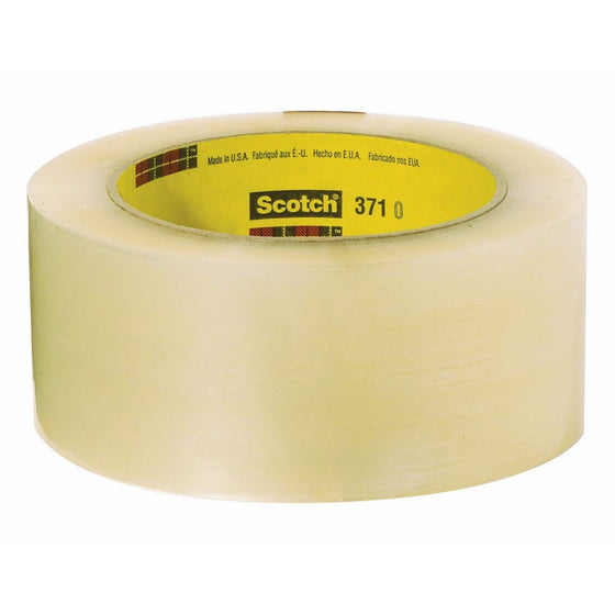 Scotch Box Sealing Tape 371 Clear, 72 mm x 50 m, Performance, Conveniently Packaged (Pack of 6)