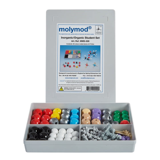 Molymod MMS-009 Inorganic/Organic Chemistry Molecular Model, Student Set (52 atom parts)