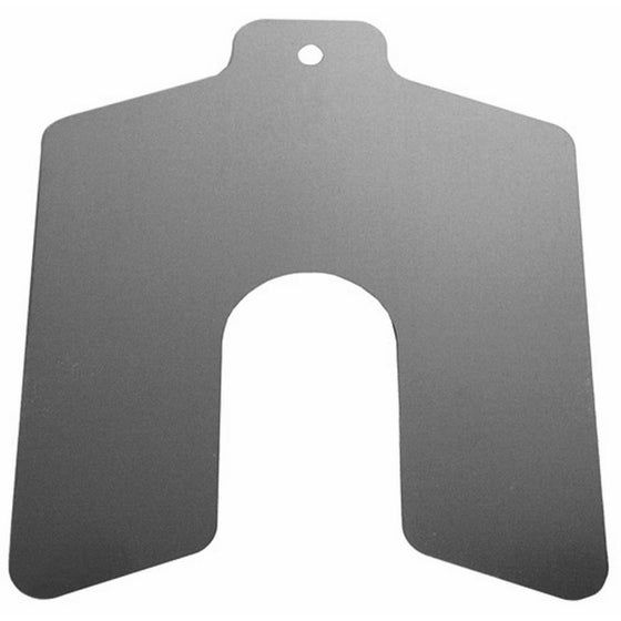 Stainless Steel Slotted Shim, Unpolished (Mill) Finish, 0.010" Thickness, 3" Width, 3" Length (Pack of 20)