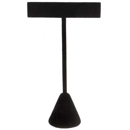 Beadaholique Black Velvet T-Bar Earring Stand/Jewelry Display 4.5 Inches Tall