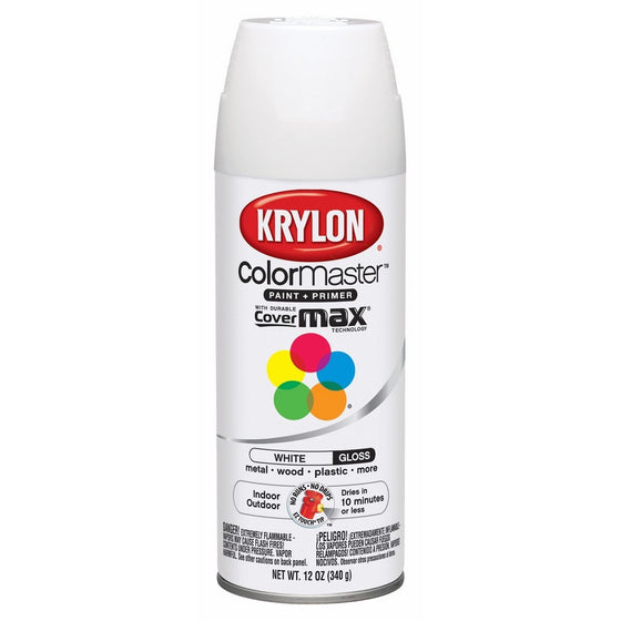 Krylon Interior/Exterior Enamel Spray Paint 12 oz Gloss White