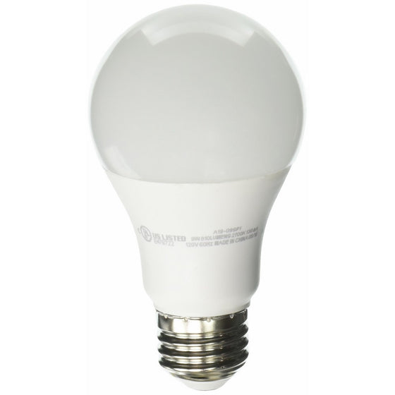 Pursonic A19-09SP1 SW 60W Equivalent Soft White LED with E26 Medium Base Screw (10 Pack)