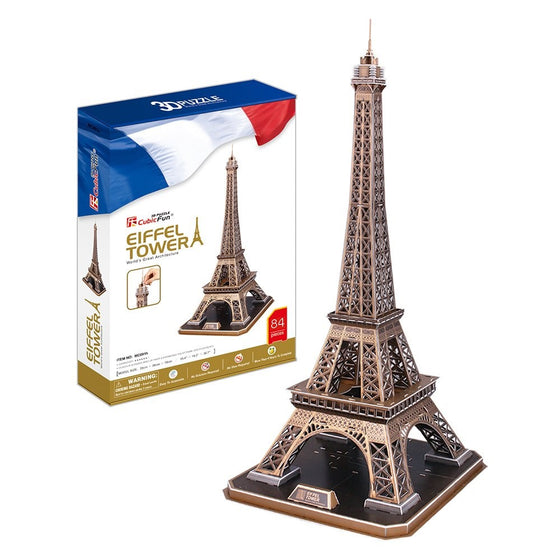 CubicFun MC091h Eiffel Tower Puzzle, 82 Pieces