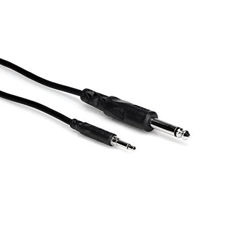 Hosa CMP-303 3.5 mm TS to 1/4 inch TS Mono Interconnect Cable, 3 feet