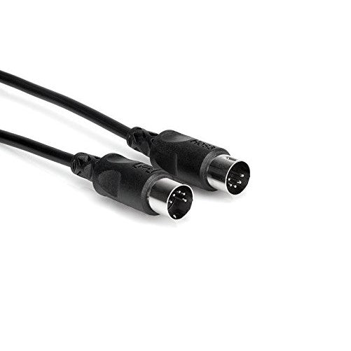 Hosa MID-305BK 5-Pin DIN to 5-Pin DIN MIDI Cable, 5 feet