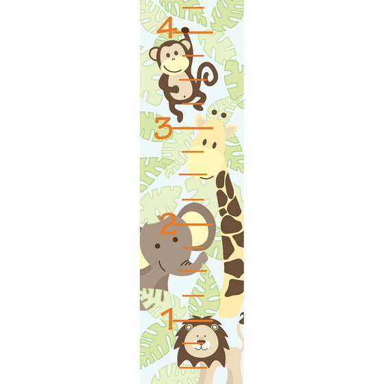 Brewster WPG98854 Wall Pops for Baby Peel and Stick Jungle Friends Growth Chart