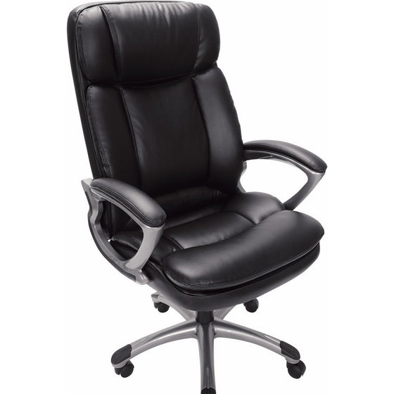 Serta 43675 Faux Leather Big & Tall Executive Chair, Black
