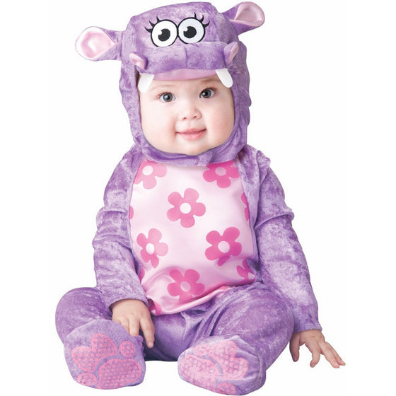 InCharacter Baby Girl's Huggable Hippo Costume, Purple, Small