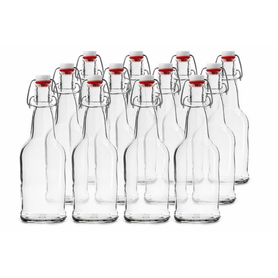 Chef's Star CASE OF 12-16 oz. EASY CAP Beer Bottles - CLEAR