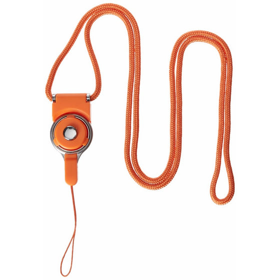 Reiko STRAP-LCORG Fashionable Universal Neck Strap Lanyard for Mobile Phones- 1 Pack - Retail Packaging - Orange