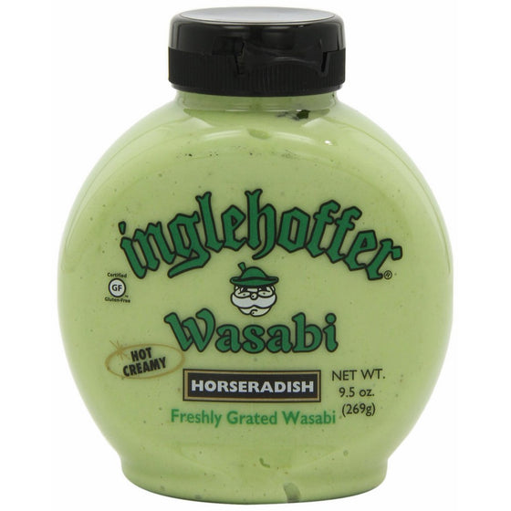 Inglehoffer Wasabi Horseradish, 9.5-Ounce Squeezable Bottles (Pack of 6)