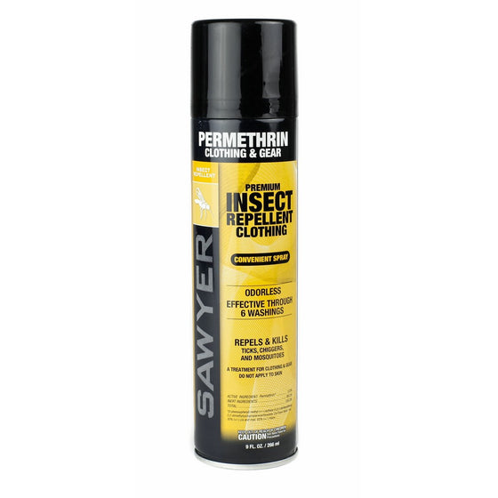 Sawyer Products SP602 Premium Permethrin Clothing Insect Repellent Aerosol Spray, 9-Ounce