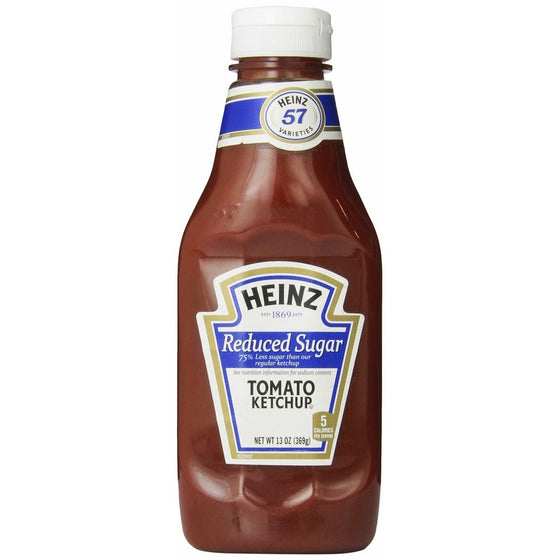 Heinz Tomato Ketchup, Reduced Sugar, Bottle, 13 oz