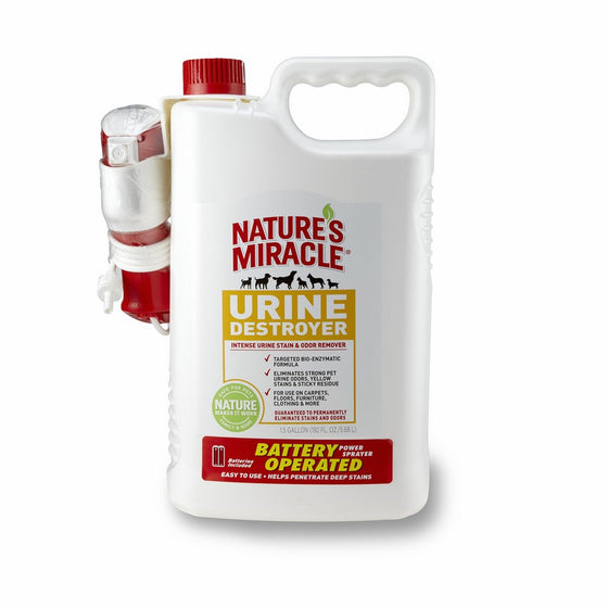 Nature's Miracle Stain & Odor Remover, Urine Destroyer, Power Sprayer w/Batteries, 1.5 Gallon (P-5788)