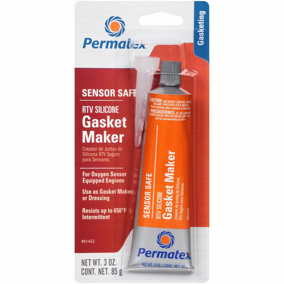 Permatex 81422 Sensor-Safe High-Temp RTV Silicone Gasket Maker, 3 oz.