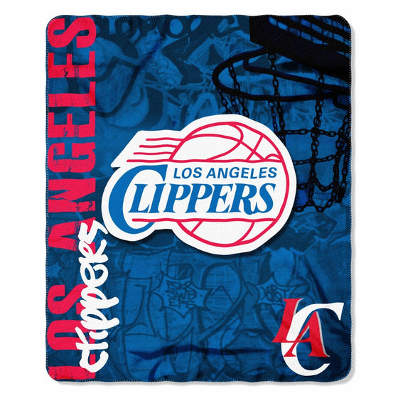 The Northwest Company Officially Licensed NBA Los Angeles Clippers Hard Knocks Printed Fleece Throw Blanket, 50" x 60"