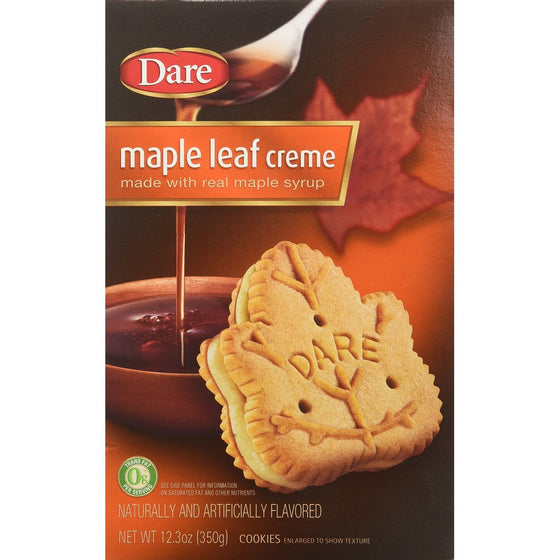 Dare Original Gourmet Maple Leaf Cream (Pack of 2) 12.3 oz Boxes