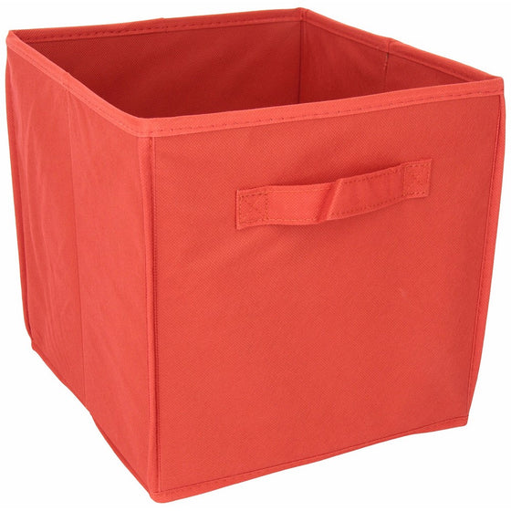 Honey-Can-Do SFT-01764 Kids Storage Bins, Soft and Foldable Organizers, Red