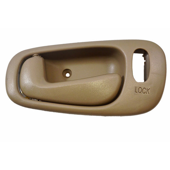 PT Auto Warehouse TO-2542E-LH - Inside Interior Inner Door Handle, Beige/Tan - with Power Lock Hole, Driver Side