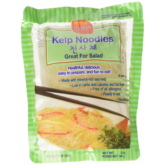 Sea Tangle Noodle, Kelp Noodles, 12 oz (340 g)