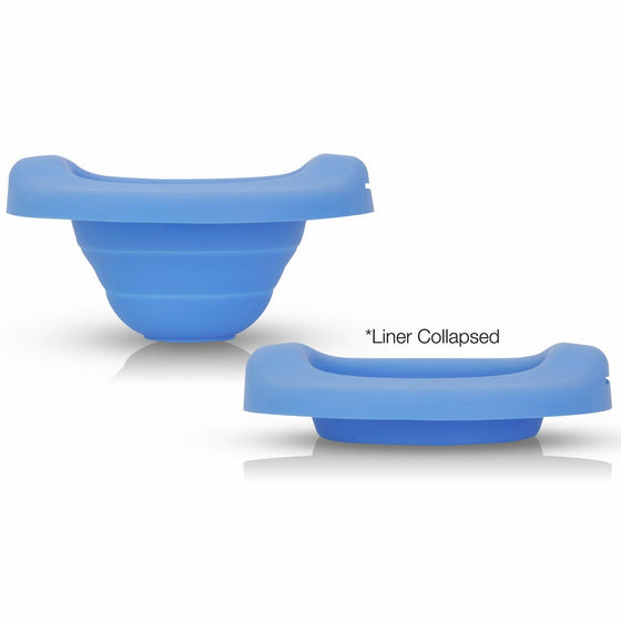 Kalencom Potette Plus Collapsible Reusable Liner For Home Use With The 2-in-1 Potette Plus Potty (sold separately) (Blue)