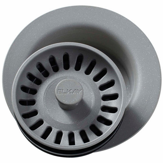 Elkay LKQD35GS Greystone Polymer Disposer Flange with Removable Basket Strainer and Rubber Stopper