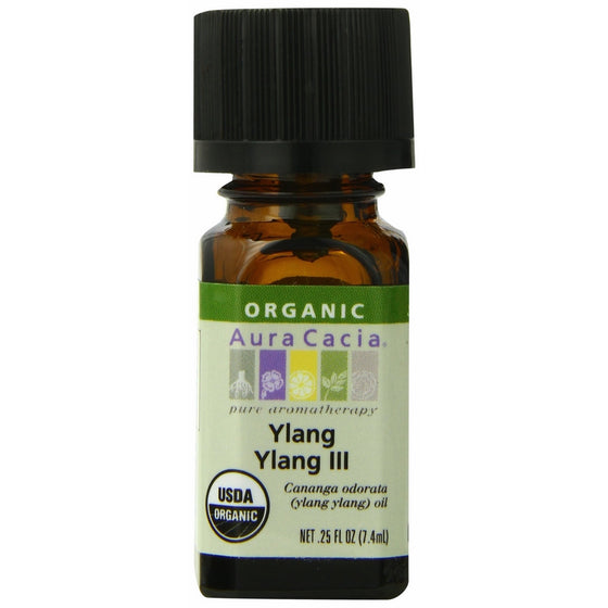 Aura Cacia Organic Essential Oil, Ylang Ylang, 0.25 Fluid Ounce