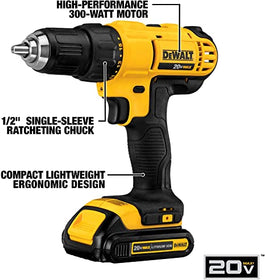 DEWALT 20V Max Cordless Drill Combo Kit, 2-Tool (DCK240C2)