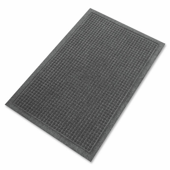 Guardian EcoGuard Indoor Wiper Floor Mat, Recycled Plastic and Rubber, 2'x3', Charcoal