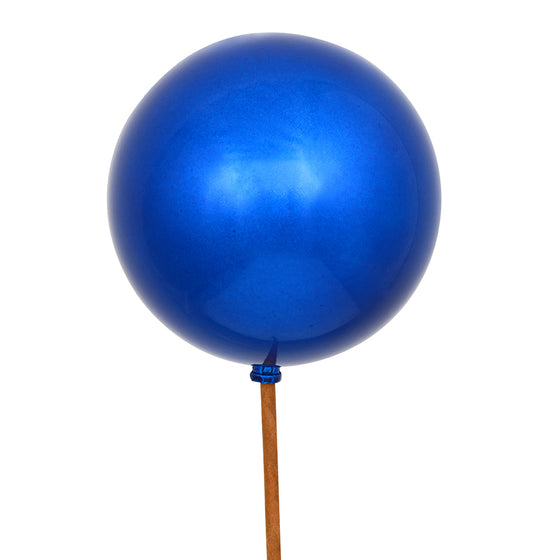 3" Blue Ball Ornament UV Pick 6/Bag
