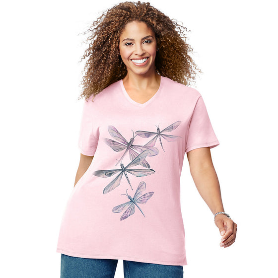 Just My Size Dragonfly Ascending Short Sleeve Graphic T-Shirt