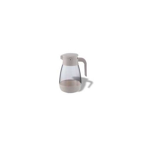 Service Ideas SY916AL Syrup Dispenser, 16 oz, Almond/Clear