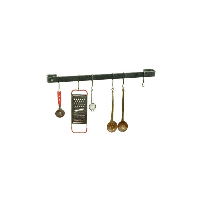 Enclume Premier 24-Inch Utensil Bar Wall Pot Rack, Hammered Steel