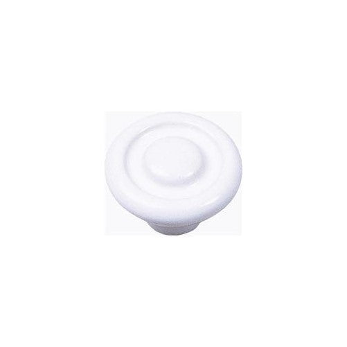 Laurey 1542 Mesa Circle Impression 1-3/8-Inch Diameter Ceramic Knob, White