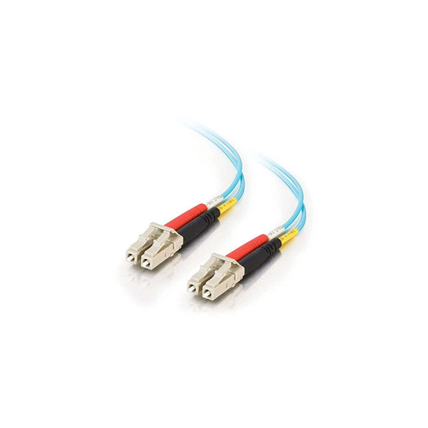 C2G/Cables To Go 33048 5m LC-LC 10Gb 50/125 Duplex Multimode OM3 Fiber Cable - Aqua PVC