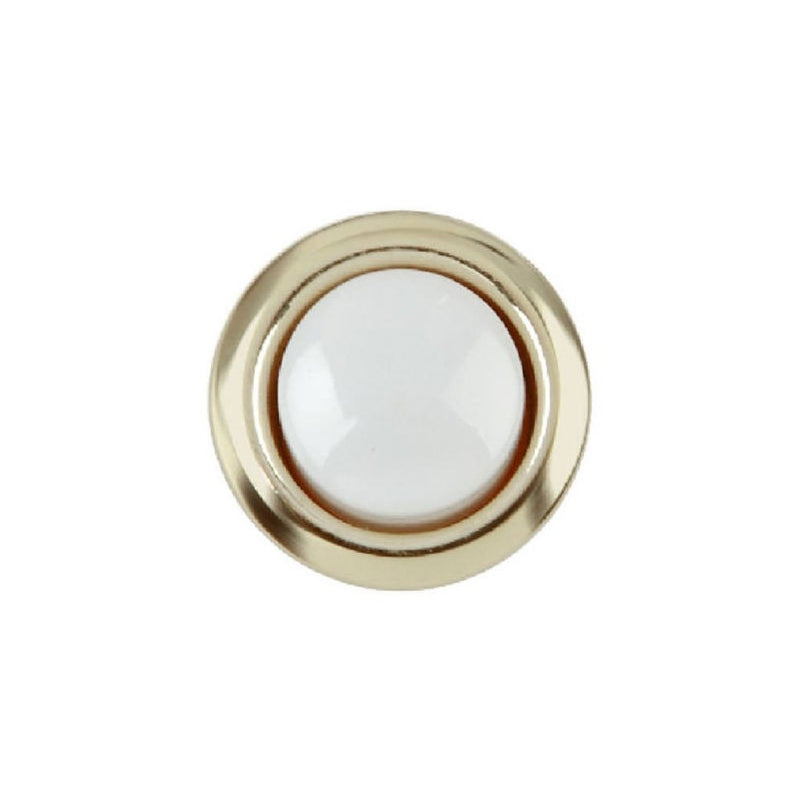 THOMAS & BETTS DH1202 White/Gold Round Push Button