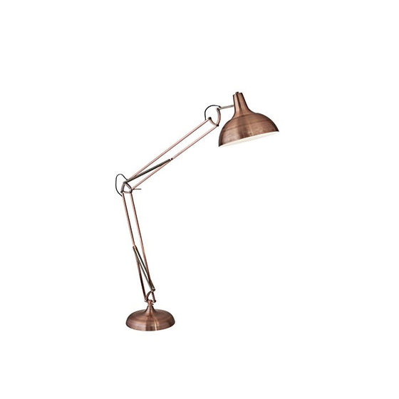 Adesso 3366-22 Atlas Floor Lamp - Adjustable Night Lamp in Satin Steel - Smart Outlet Compatible Lighting Fixture. Home Decor and Lighting