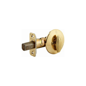 Kwikset 667 3 SCAL SCS Single-Sided Deadbolt with Exterior Plate, Polished Brass